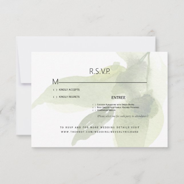 Touches de la carte RSVP de mariage du printemps (Devant)