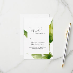Touches de la carte RSVP Foliage de ressort