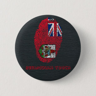 Touchfingerabdruckflagge von den Bermudas Button