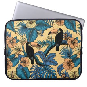 Touchgarten in Gelb und Blau Laptopschutzhülle