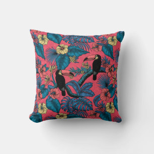 Touchgarten in Rot und Blau Kissen