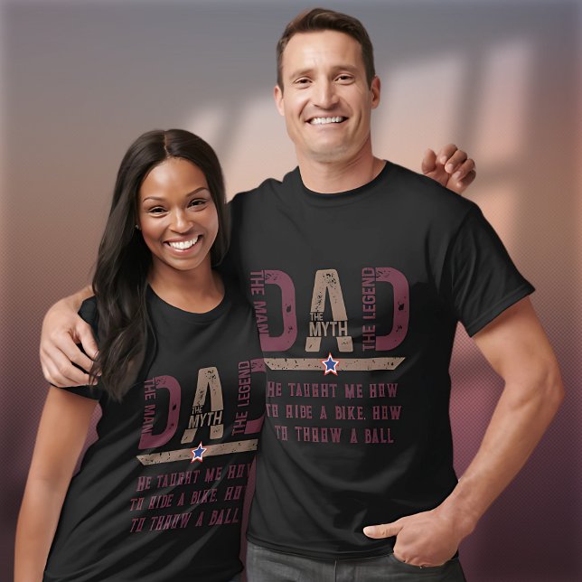 Touching design for Father's Day. T-Shirt (Easy to customize ideal as a gift for a special day, gift for dad, daddy to the best daddy, hero dad)