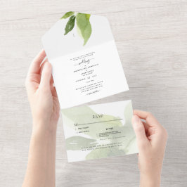 Touchs der Swash-Hochzeit im Frühjahr All In One Einladung