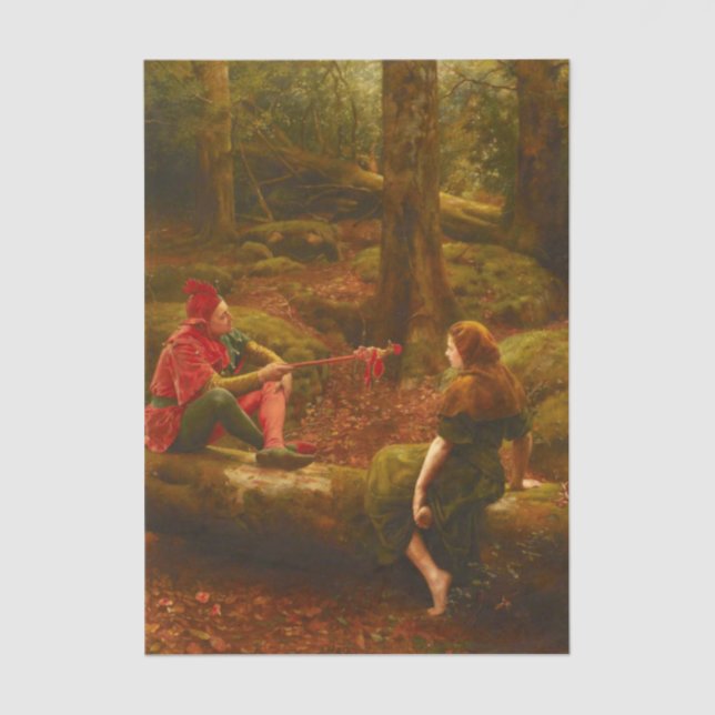 Touchstone and Audrey (In the Forest of Arden) Seidenpapier (Vorderseite)