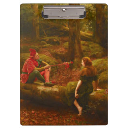 Touchstone and Audrey (Jester Teasing Lady Lover) Klemmbrett