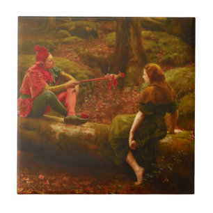 Touchstone und Audrey (von John Collier) Fliese