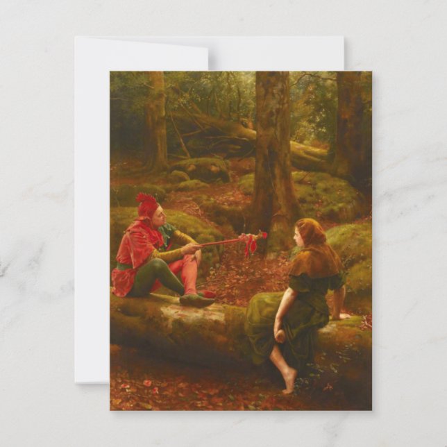 Touchstone und Audrey (von John Collier) Karte (Vorderseite)
