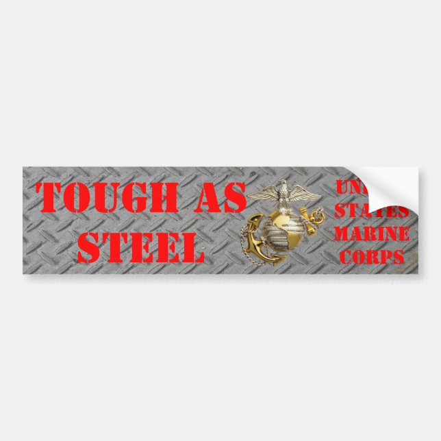 TOUG AS STEEL USMC AUTOAUFKLEBER (Vorne)
