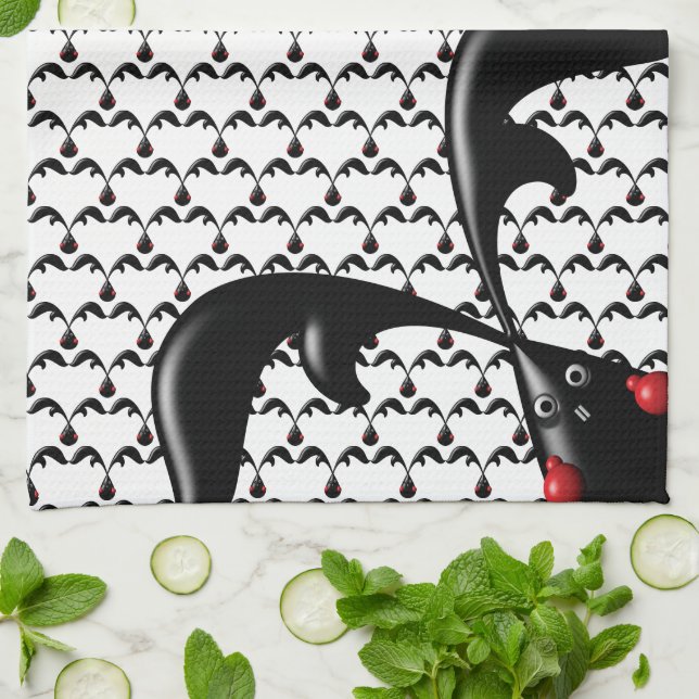 TOUGH BUNNY Niedlich Boxer Rabbit Geschirrtuch (Gefaltet)