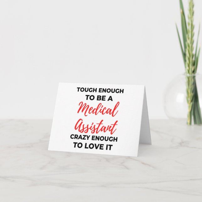 Tough Enough To Be A Medical Assistant 2 Karte (Vorderseite)