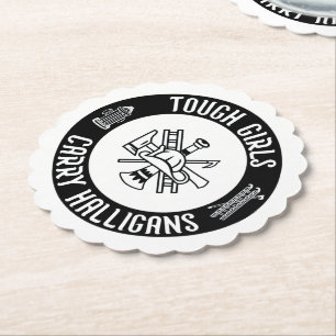Tough Girls Carry Halligans Feuerwehrmann Cool Untersetzer
