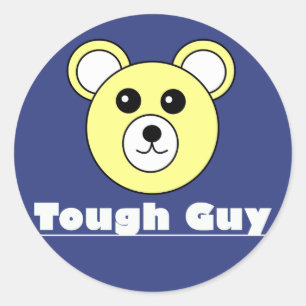 Tough Guy Süßer Bär Gesicht Aufkleber