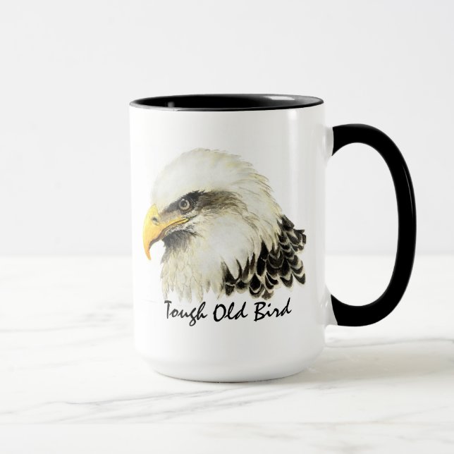 Tough Old Bird Bald Eagle USA Militärquote Tasse (Rechts)