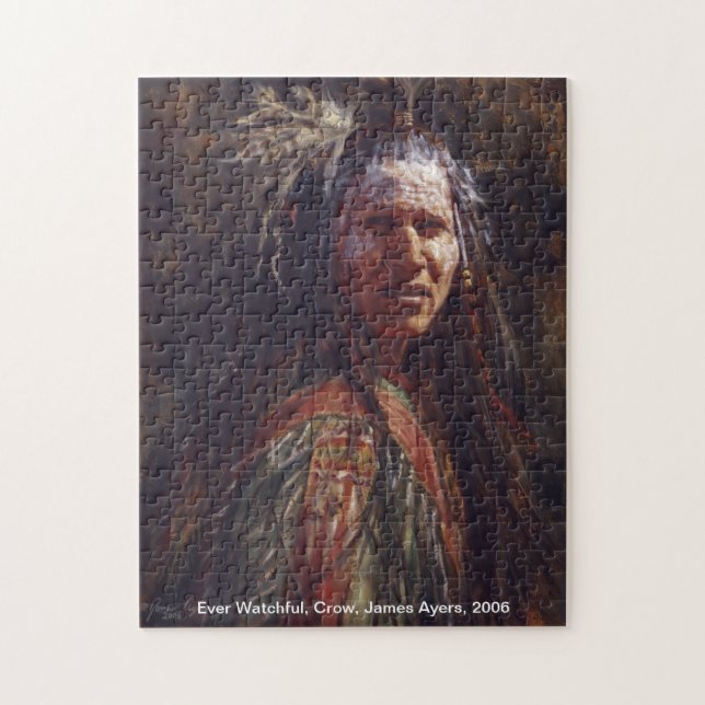 Toujours attentif, puzzle de guerrier de Natif (Vertical)