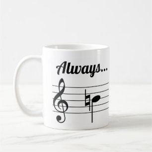 Toujours B Mug de café musical naturel