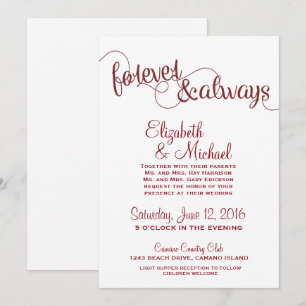 Toujours et toujours Faire-part de mariage