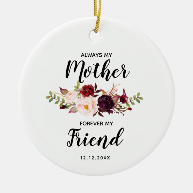 Toujours ma mère Noël Cadeau en céramique ornement (Devant)