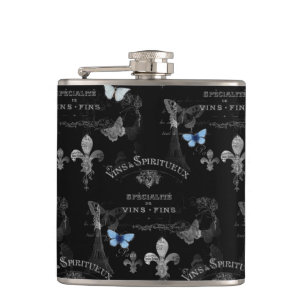 Toujours Paris Schmetterlings-Collagen-Flasche Flachmann
