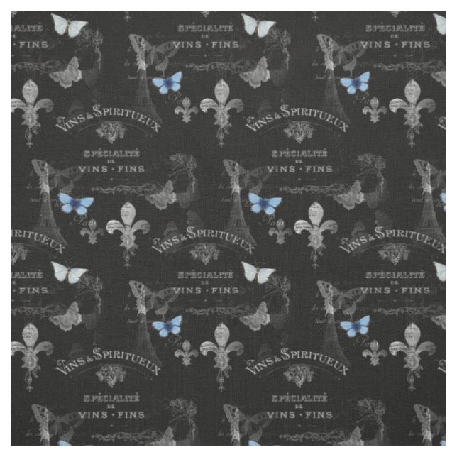 Toujours Paris Schmetterlings-Collagen-Gewebe Stoff (Muster)