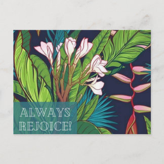 Toujours se réjouir de la carte postale des fleurs
