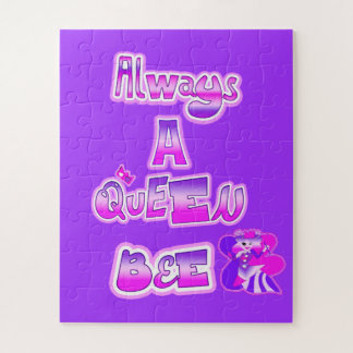 Toujours une reine abeille violet puzzle