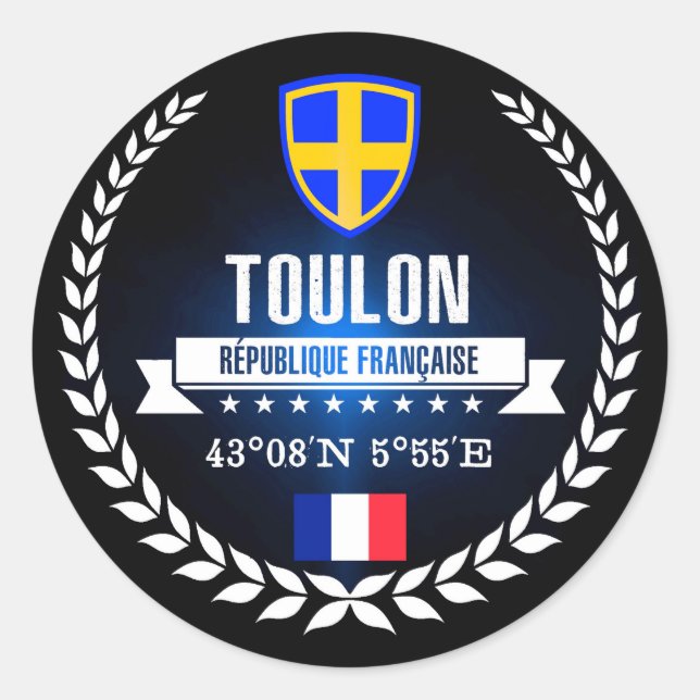 Toulon Runder Aufkleber (Vorderseite)