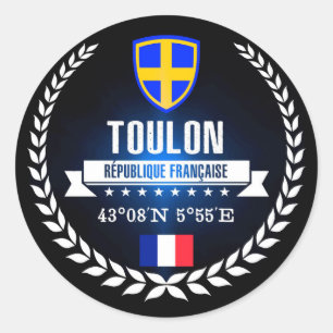 Toulon Runder Aufkleber