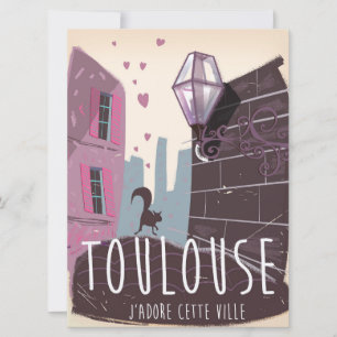 Toulouse France Cartoon Einladung