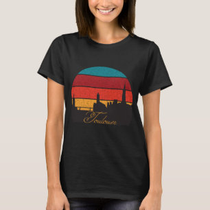 Toulouse Frankreich Historische Skyline Retro Reis T-Shirt
