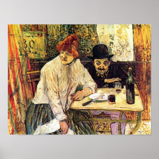 Toulouse-Lautrec - A la Mie im Restaurant Poster (Vorne)