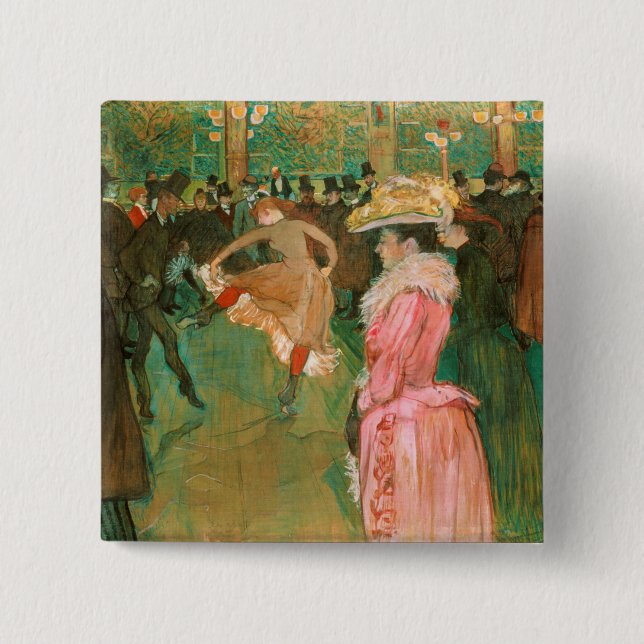 Toulouse-Lautrec - Auf dem Weg zum Tanz Button (Vorderseite)