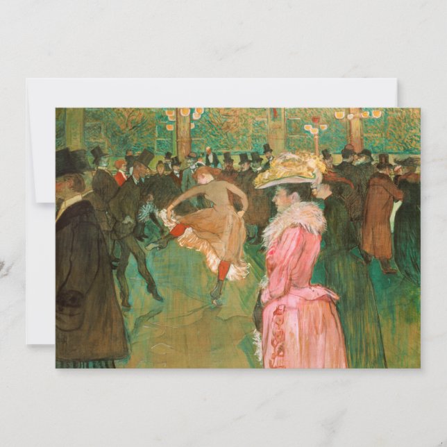 Toulouse-Lautrec - Auf dem Weg zum Tanz Dankeskarte (Vorderseite)