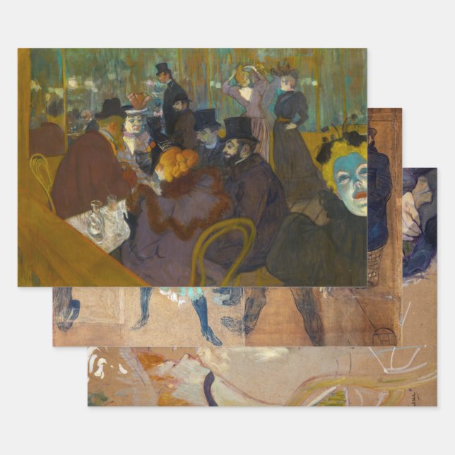Toulouse-Lautrec - Auswahl der Meisterwerke Geschenkpapier Set (Set)