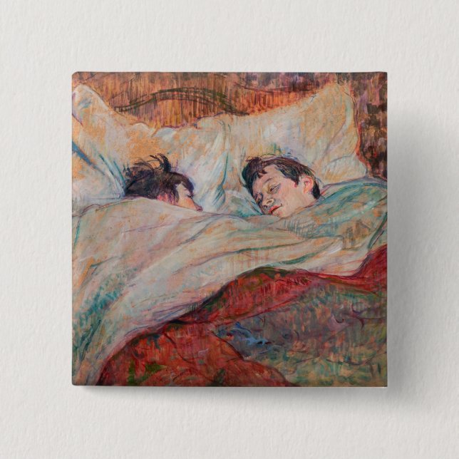 Toulouse-Lautrec - Das Bett Button (Vorderseite)