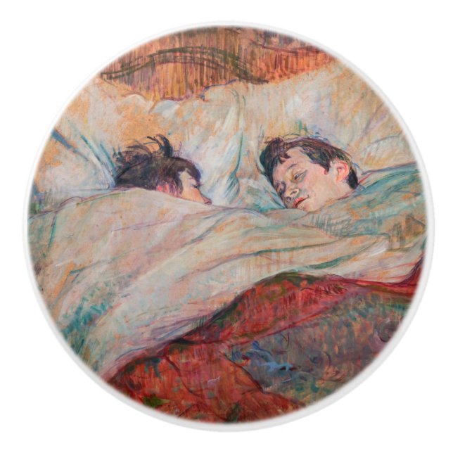 Toulouse-Lautrec - Das Bett Keramikknauf (Vorderseite)