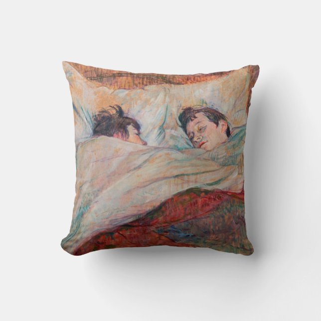 Toulouse-Lautrec - Das Bett Kissen (Vorderseite)