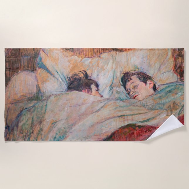 Toulouse-Lautrec - Das Bett Strandtuch (Vorderseite)