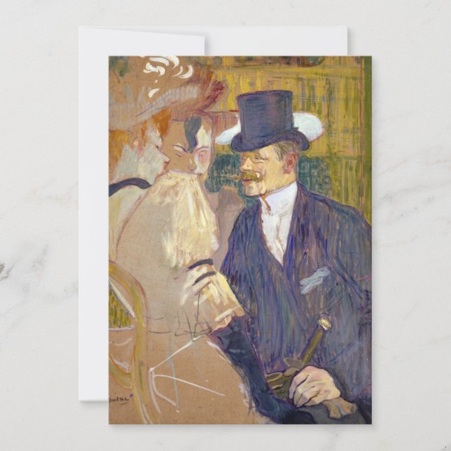 Toulouse-Lautrec - Der Engländer im Rouge Einladung (Vorderseite)