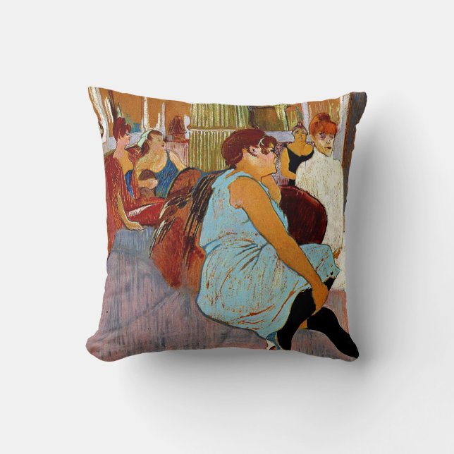 Toulouse-Lautrec - Der Salon in der Rue des Moulin Kissen (Vorderseite)