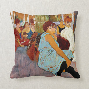 Toulouse-Lautrec - Der Salon in der Rue des Moulin Kissen
