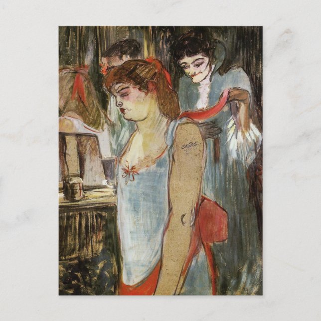 Toulouse-Lautrec - die Tattooische Frau Postkarte (Vorderseite)
