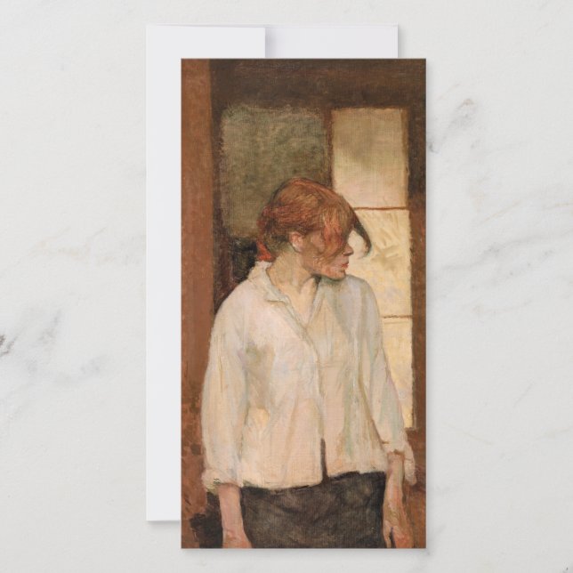 Toulouse-Lautrec - Eine Montrouge, Rosa La Rouge Dankeskarte (Vorderseite)