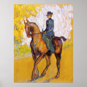 Toulouse-Lautrec-Frau auf Pferdeplakat Poster