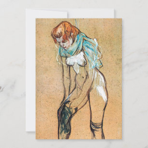 Toulouse-Lautrec - Frau zieht ihre Strümpfe hoch Einladung