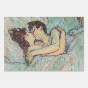 Toulouse-Lautrec - Im Bett, der Kuss Geschenkpapier Set