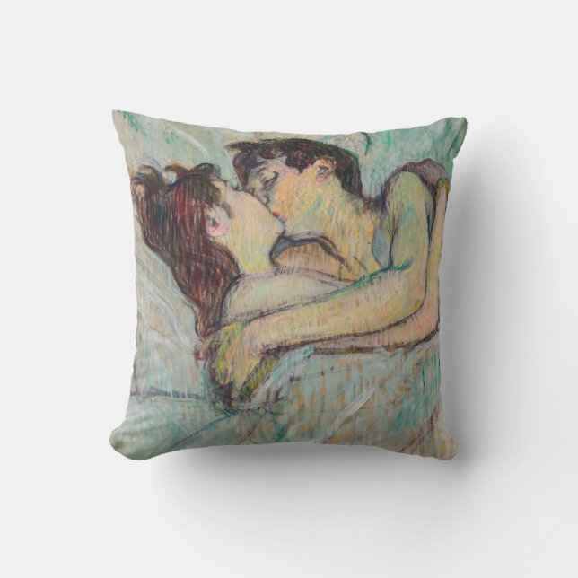 Toulouse-Lautrec - Im Bett, der Kuss Kissen (Vorderseite)
