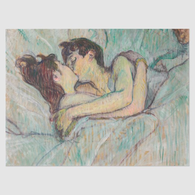 Toulouse-Lautrec - Im Bett, der Kuss Seidenpapier (Vorderseite)