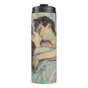 Toulouse-Lautrec - Im Bett, der Kuss Thermosbecher