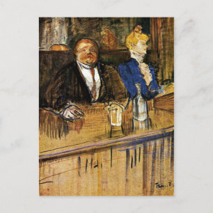 Toulouse-Lautrec - Im Café, der Kunde Postkarte