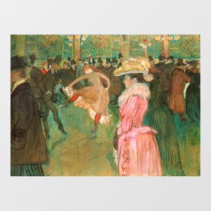 Toulouse-Lautrec - Im Moulin Rouge, Der Tanz Fensteraufkleber